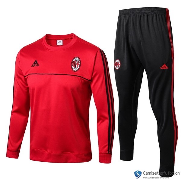 Chandal AC Milan 2017-18 Rojo Negro Blanco